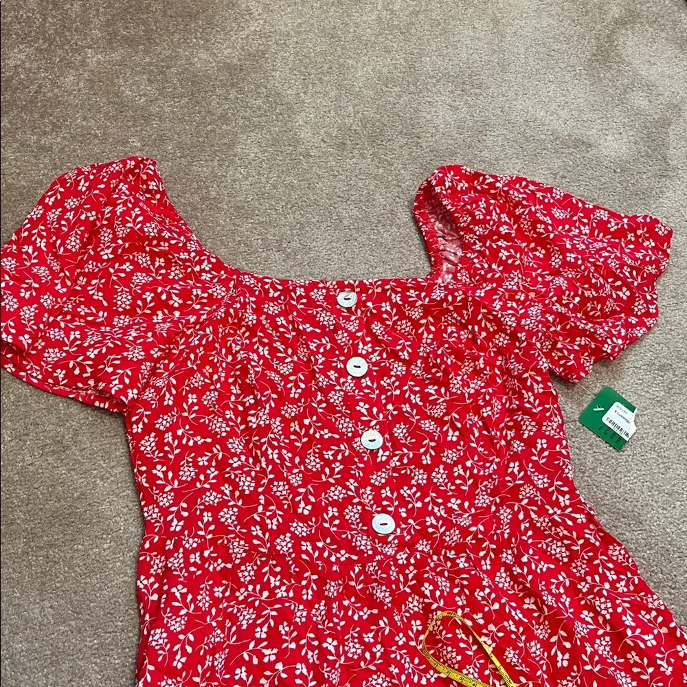 NWT luxology | floral jumpsuit | Small Smocked back - Picture 6 of 14